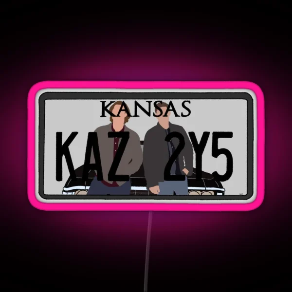 Supernatural Car Plate RGB Neon Sign
