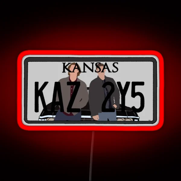 Supernatural Car Plate RGB Neon Sign