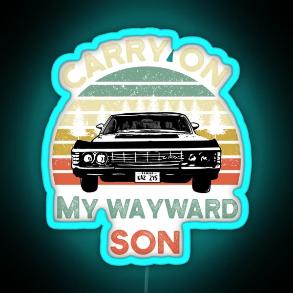 Supernatural Carry On My Wayward Son RGB Neon Sign