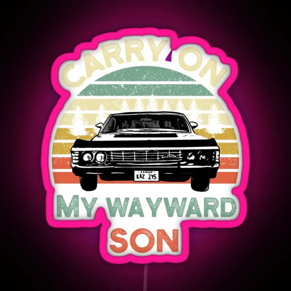 Supernatural Carry On My Wayward Son RGB Neon Sign