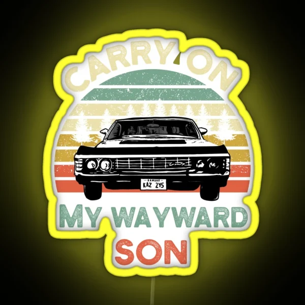 Supernatural Carry On My Wayward Son RGB Neon Sign