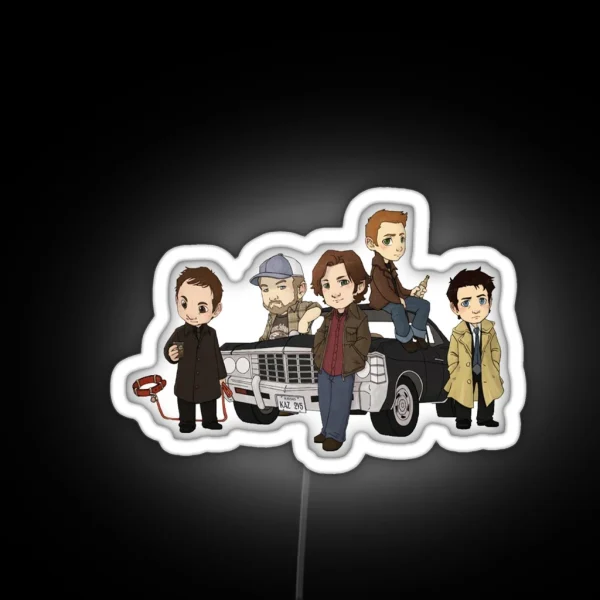 Supernatural Cartoon Design RGB Neon Sign