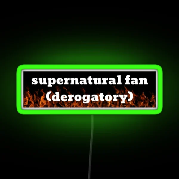 Supernatural Fan Derogatory RGB Neon Sign