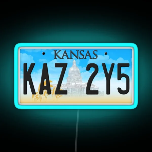 Supernatural Kansas Impala Plate RGB Neon Sign