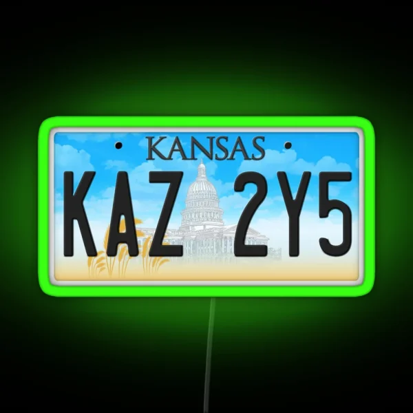 Supernatural Kansas Impala Plate RGB Neon Sign