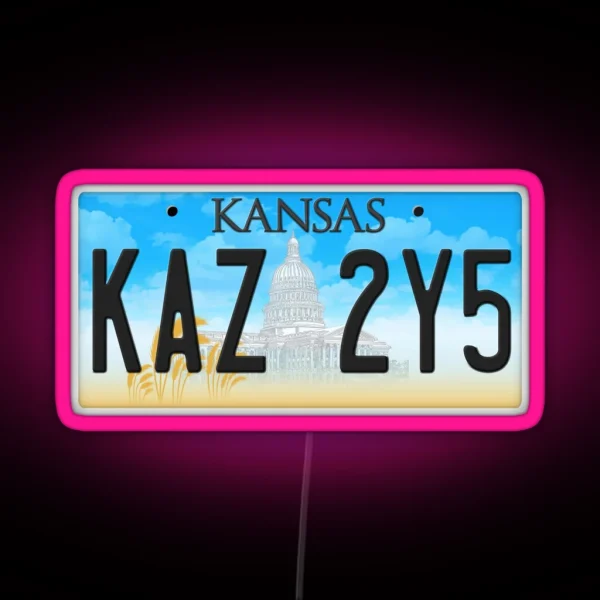 Supernatural Kansas Impala Plate RGB Neon Sign