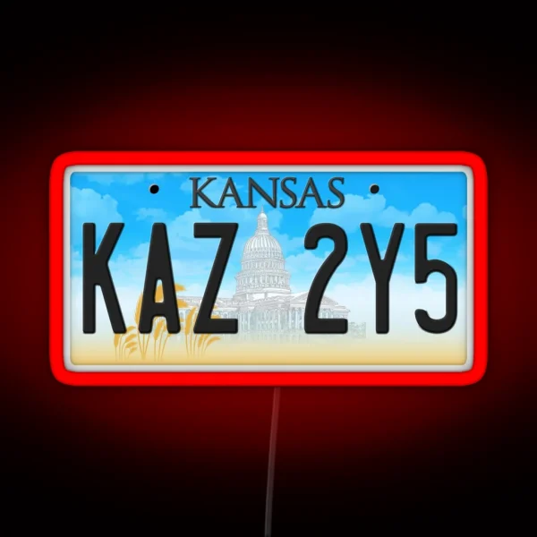 Supernatural Kansas Impala Plate RGB Neon Sign