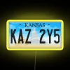 Classic Chevrolet Impala license plate in neon sign style, referencing the iconic vehicle from TV's Supernatural.