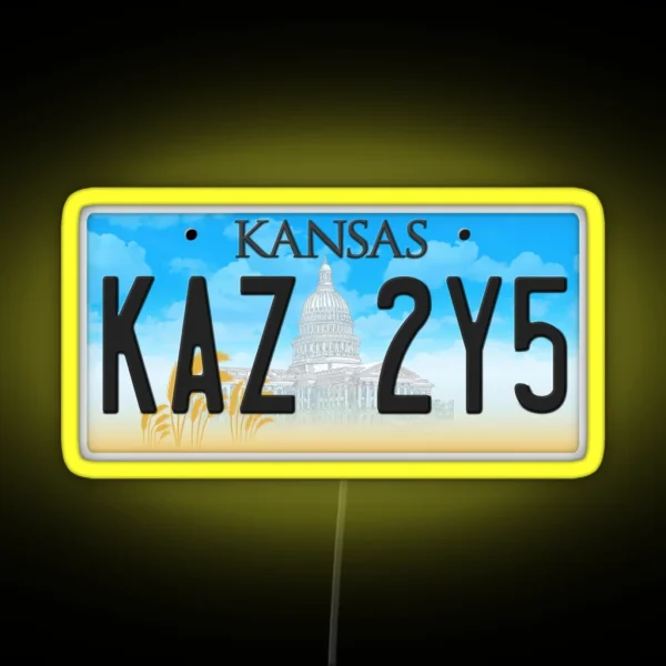 Supernatural Kansas Impala Plate RGB Neon Sign