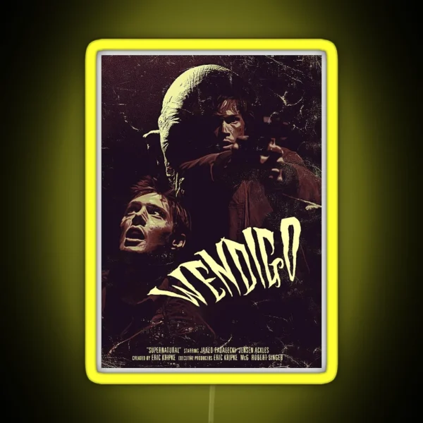 Supernatural Wendigo Poster RGB Neon Sign
