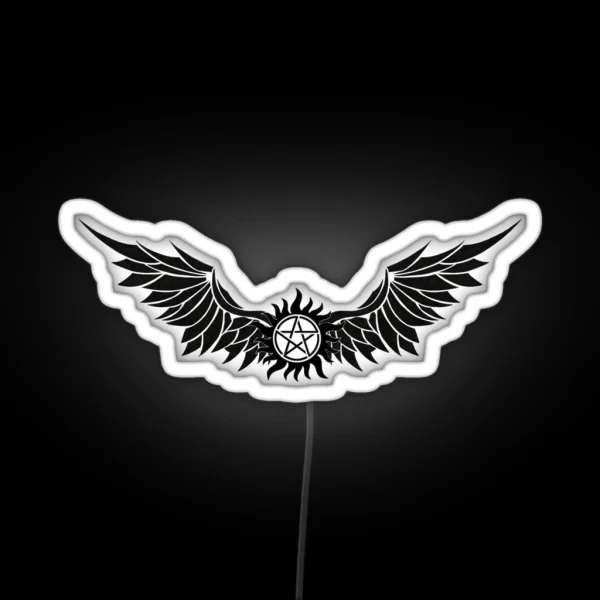 Supernatural Winged Anti Possession RGB Neon Sign