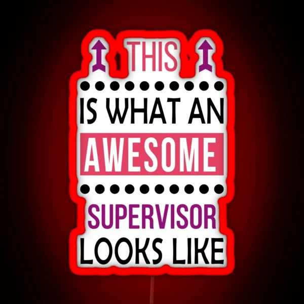 Supervisor Awesome Looks Birthday Christmas Funny RGB Neon Sign