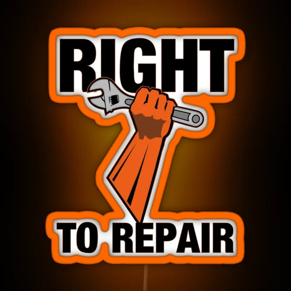 Support The Right To Repair RGB Neon Sign