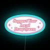 Drag Queen Neon Sign with Blue Accent Colors