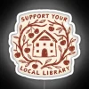 Supporting local libraries with vibrant RGB neon sign illuminating a library's exterior in white