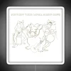 Neon sign reading 'Support Your Local Music Rats' in RGB colors with a white background.