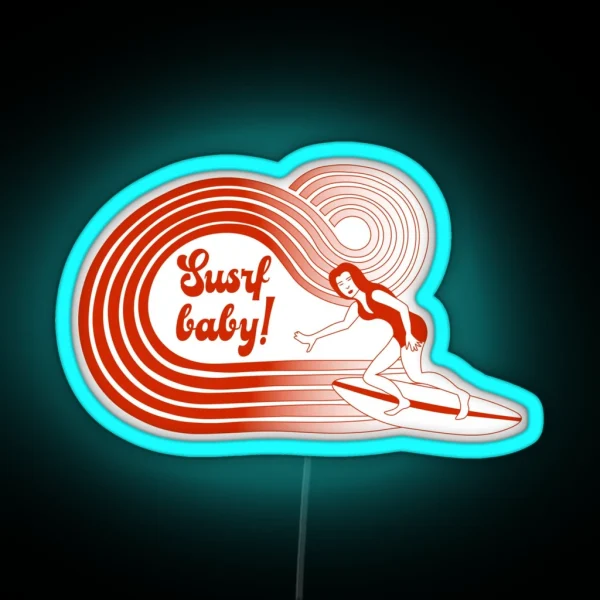Surfer Girl RGB Neon Sign