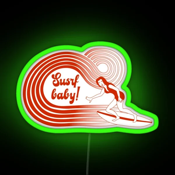 Surfer Girl RGB Neon Sign