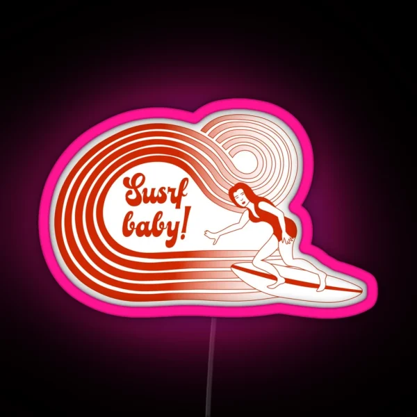 Surfer Girl RGB Neon Sign