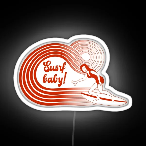 Surfer Girl RGB Neon Sign
