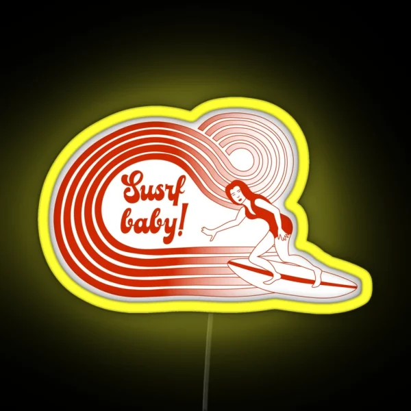 Surfer Girl RGB Neon Sign