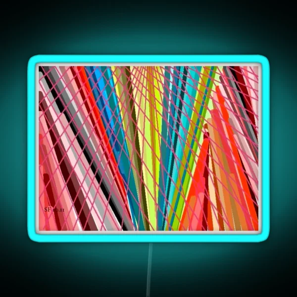 Surge Of Color Netting Sf Art RGB Neon Sign