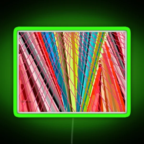 Surge Of Color Netting Sf Art RGB Neon Sign