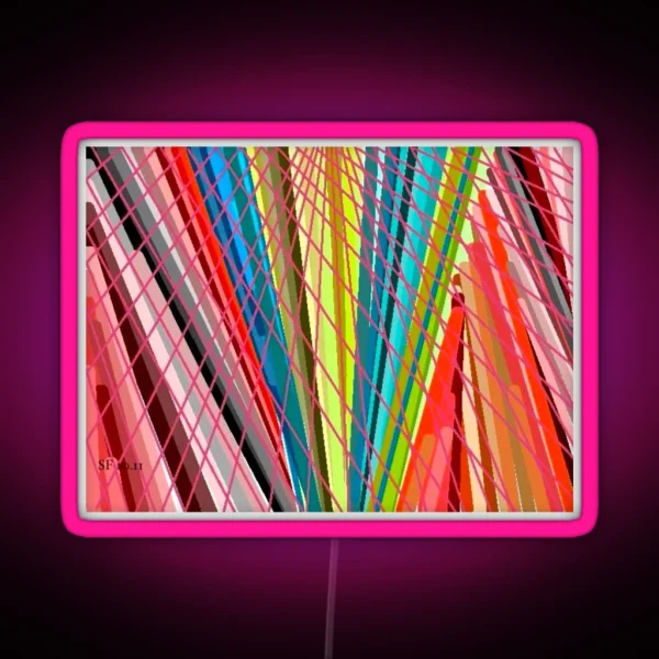 Surge Of Color Netting Sf Art RGB Neon Sign