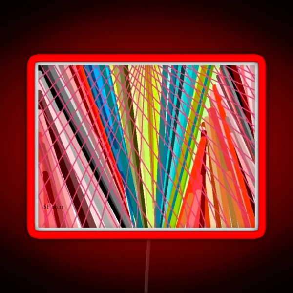 Surge Of Color Netting Sf Art RGB Neon Sign