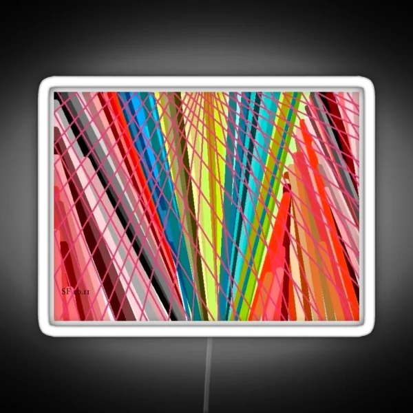 Surge Of Color Netting Sf Art RGB Neon Sign