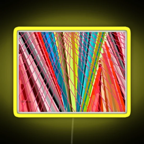 Surge Of Color Netting Sf Art RGB Neon Sign