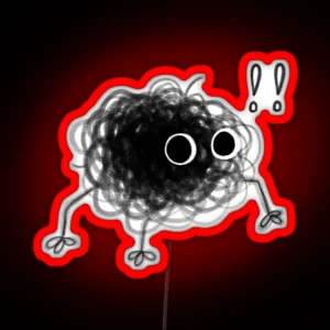 Surprised Hairball RGB Neon Sign