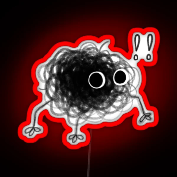 Surprised Hairball RGB Neon Sign