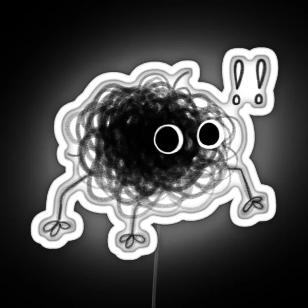 Surprised Hairball RGB Neon Sign