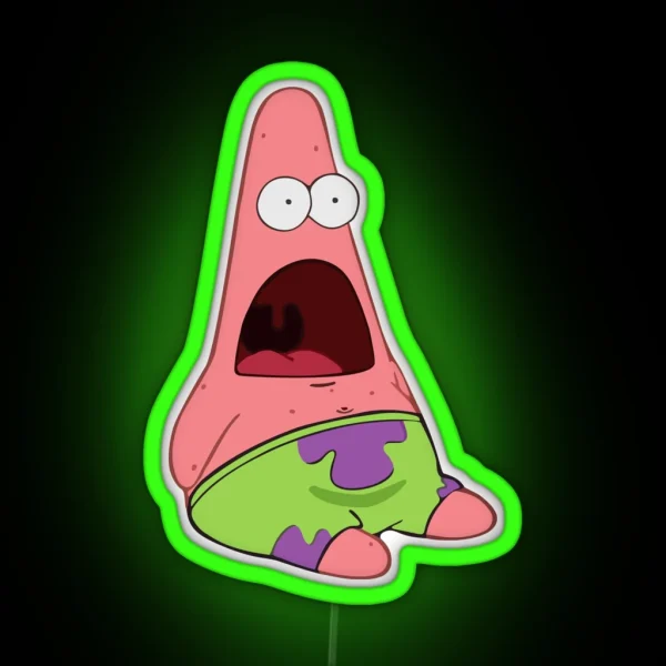 Surprised Patrick RGB Neon Sign
