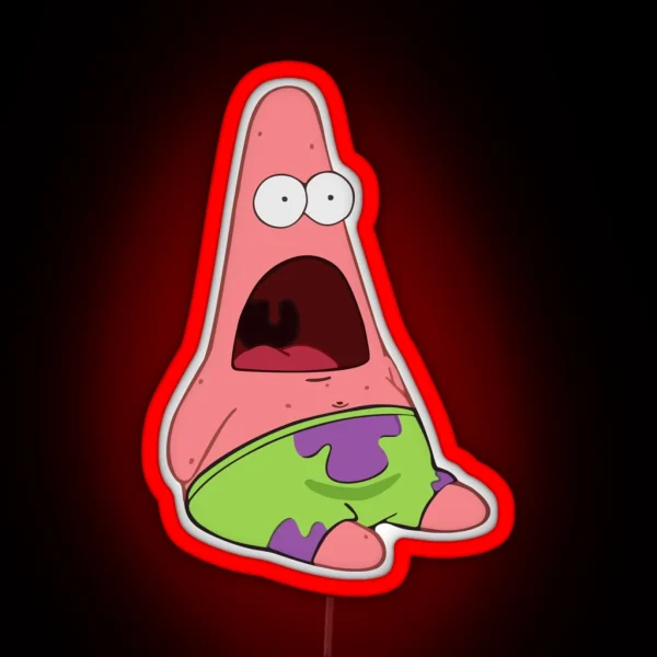 Surprised Patrick RGB Neon Sign