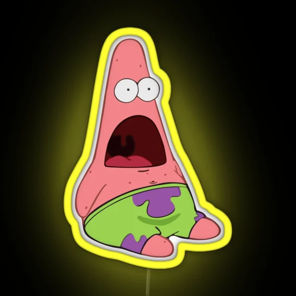 Surprised Patrick RGB Neon Sign