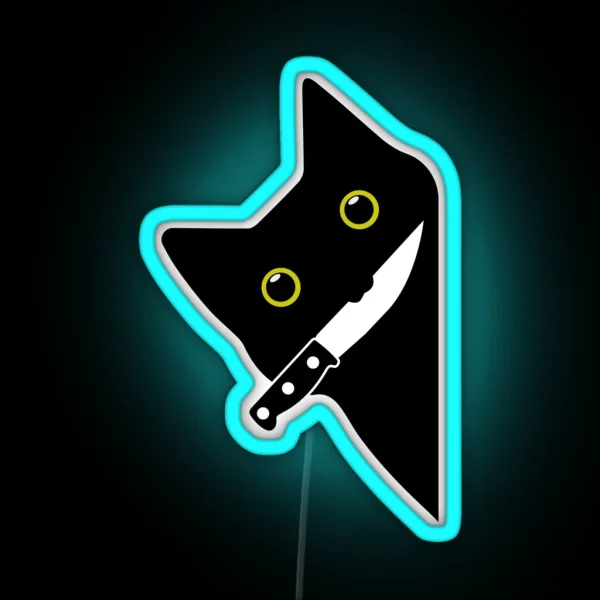 Suspicious Cat RGB Neon Sign