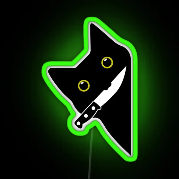 Suspicious Cat RGB Neon Sign