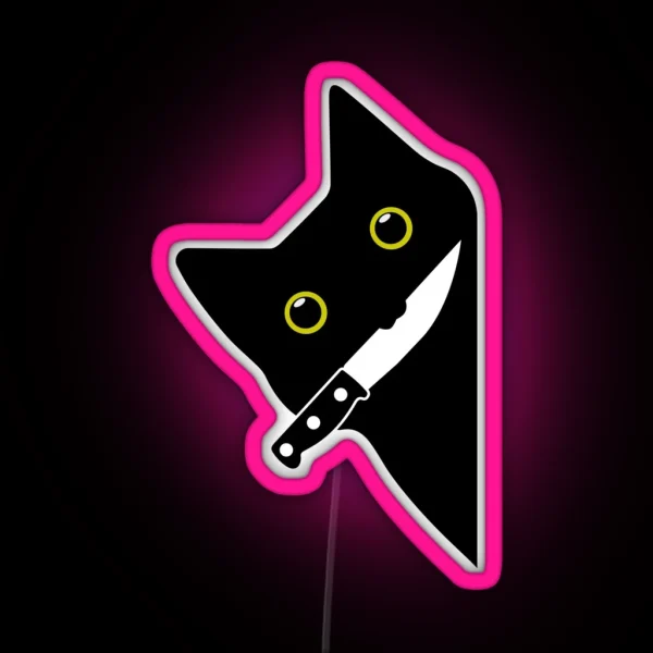 Suspicious Cat RGB Neon Sign