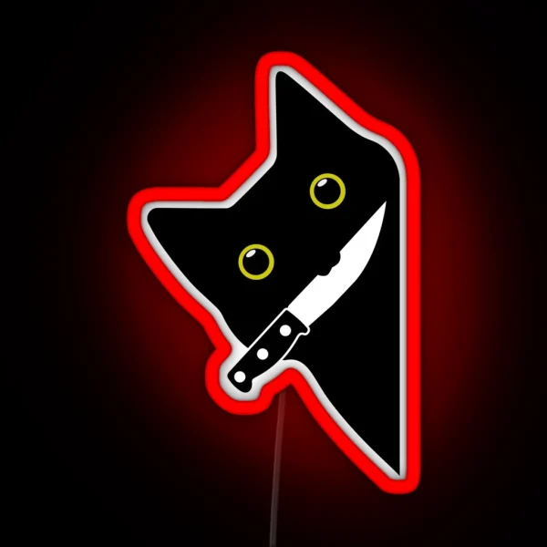 Suspicious Cat RGB Neon Sign