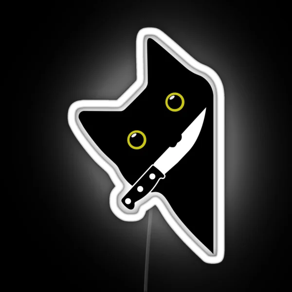 Suspicious Cat RGB Neon Sign