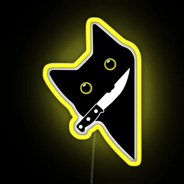 Suspicious Cat RGB Neon Sign