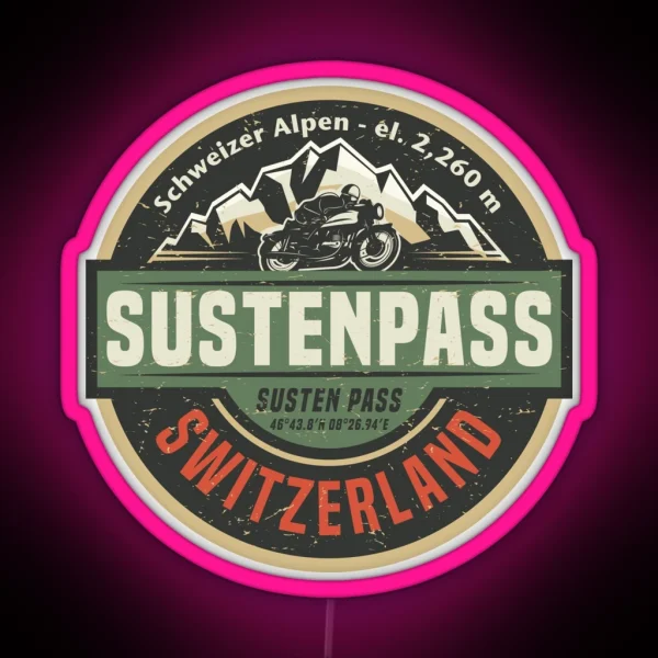 Susten Pass Sustenpass RGB Neon Sign