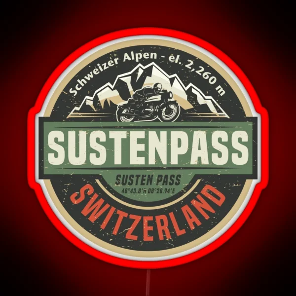 Susten Pass Sustenpass RGB Neon Sign