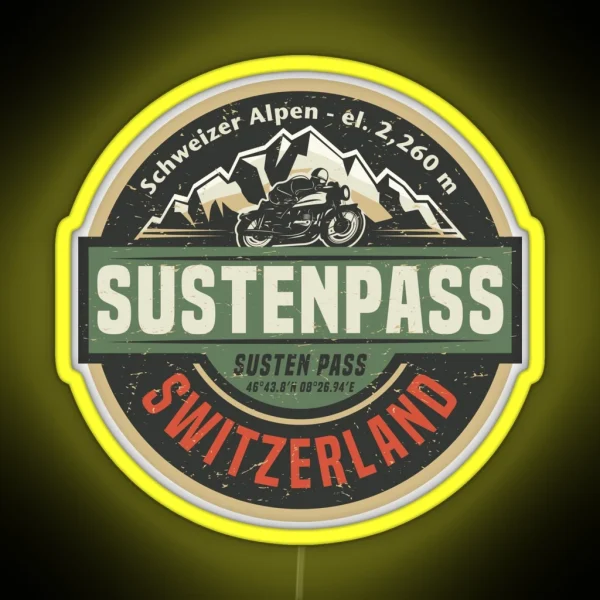 Susten Pass Sustenpass RGB Neon Sign
