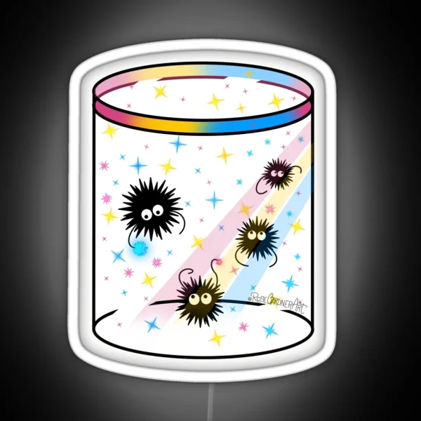 Susuwatari And Candy Soot Sprites RGB Neon Sign