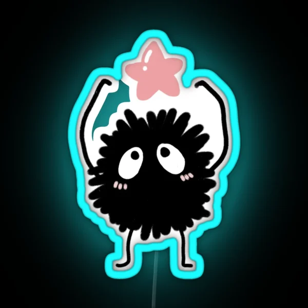 Susuwatari From Spirited Away RGB Neon Sign