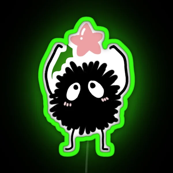 Susuwatari From Spirited Away RGB Neon Sign