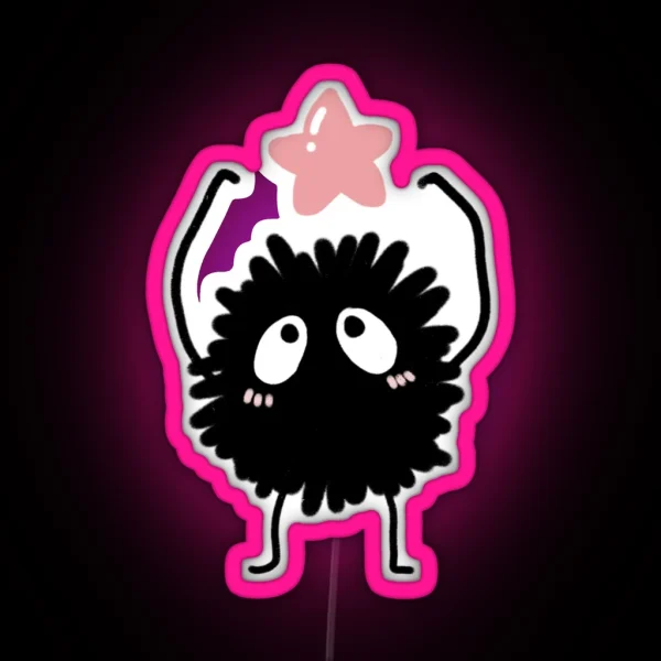 Susuwatari From Spirited Away RGB Neon Sign